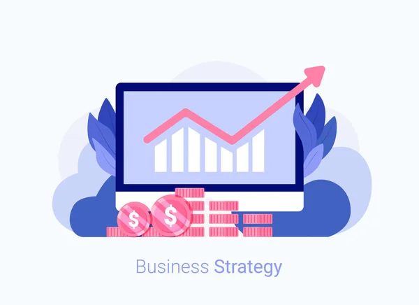 Bedrijfsstrategie Concept. — Stockvector