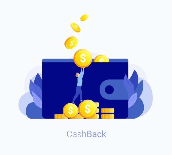 Cash-Back-Konzept. — Stockvektor