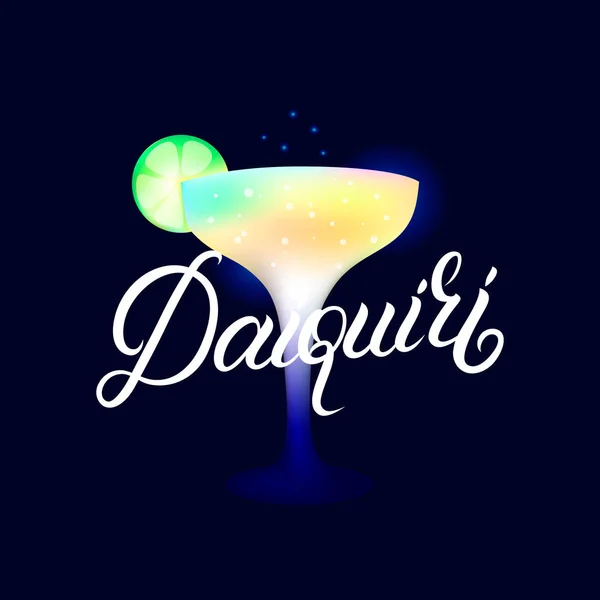 Klasický koktejl Daiquiri. — Stockový vektor