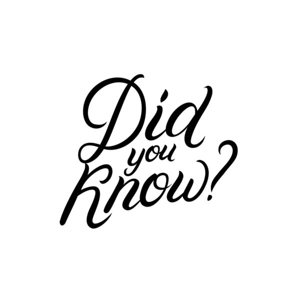 Did you know? hand written lettering.