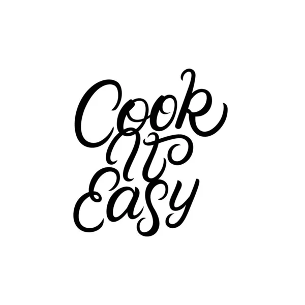 Cook det lätt hand skrivna bokstäver citat. — Stock vektor