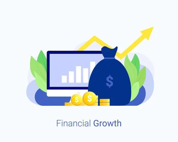 Concept financiële investeringen. — Stockvector