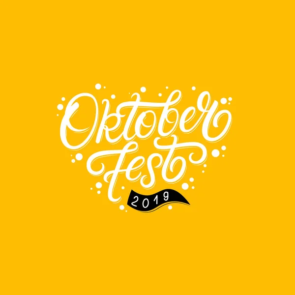 Oktoberfest 2019 lettering text — Stock Vector