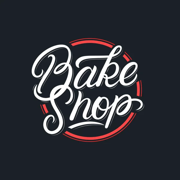 Logotipo de lettering da loja de bolos — Vetor de Stock