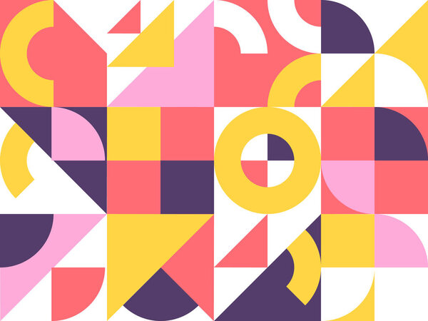 Retro geometric abstract background