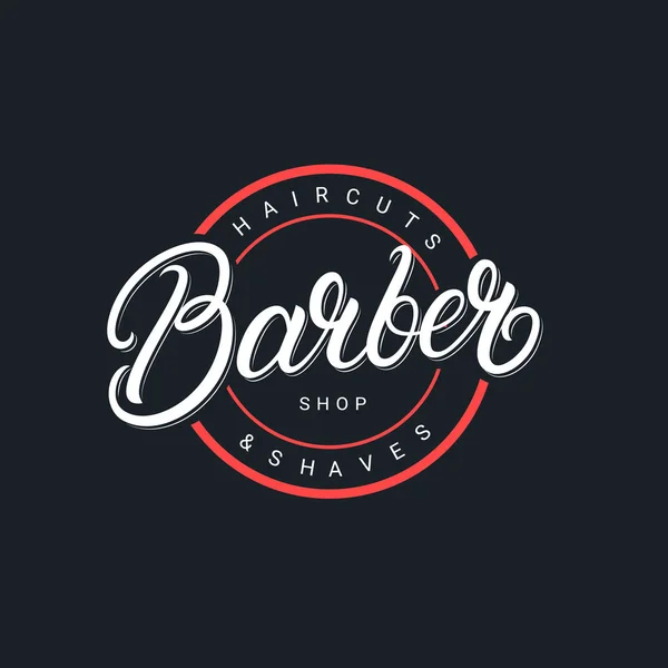 Logotipo de letras Barber Shop — Archivo Imágenes Vectoriales