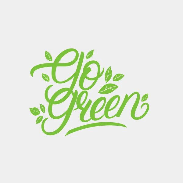 Πράσινο χέρι γραμμένα γράμματα. — Διανυσματικό Αρχείο