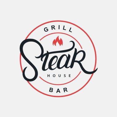 Logo yazı steak house el yazılı