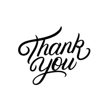 Teşekkür ederim el yazılı yazı.