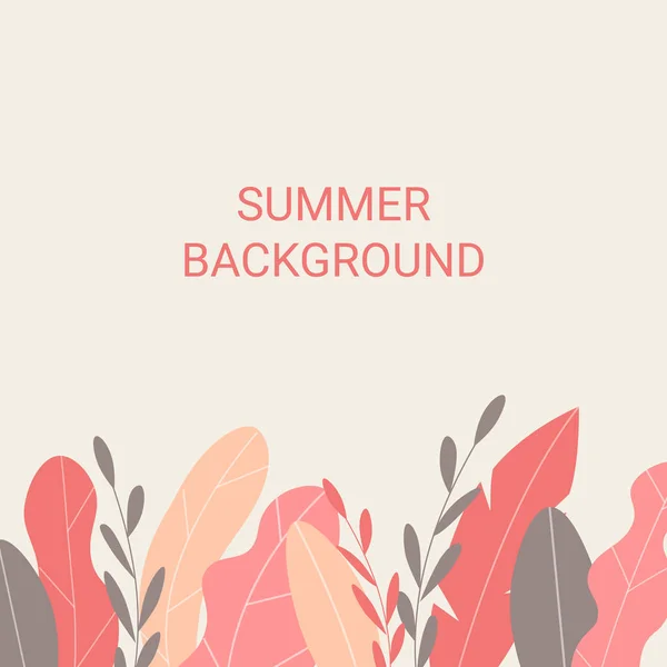 Summer background with leaves. — Stock Vector