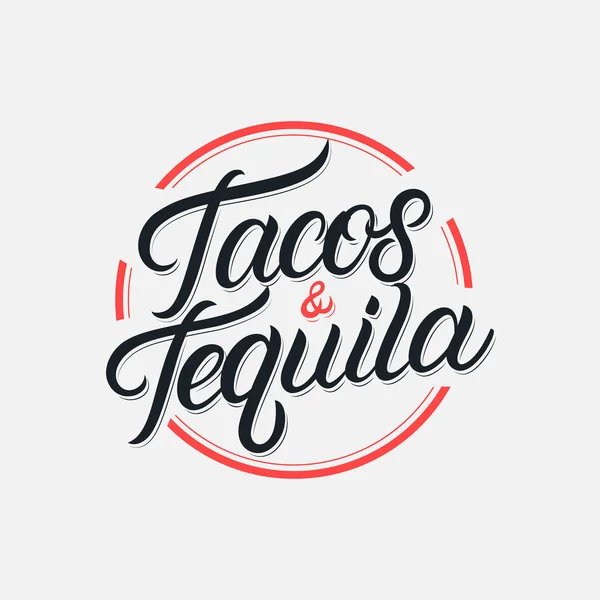 Logotipo de letras Tacos y Tequila — Vector de stock