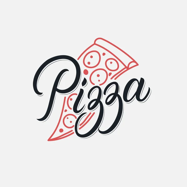 Письменный логотип пиццы — стоковый вектор