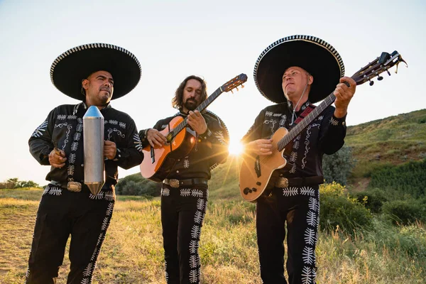 Mariachi mexikói zenészek — Stock Fotó