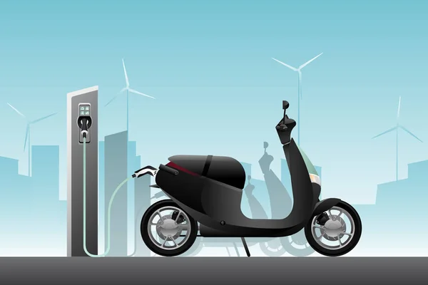 Paylaşım için elektrikli scooter — Stok Vektör