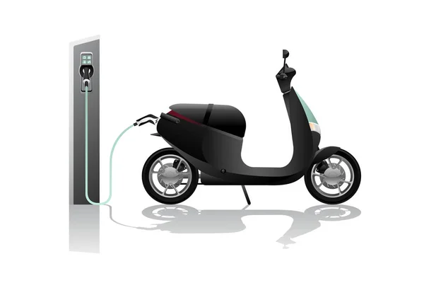Elektrische scooter voor het delen van — Stockvector