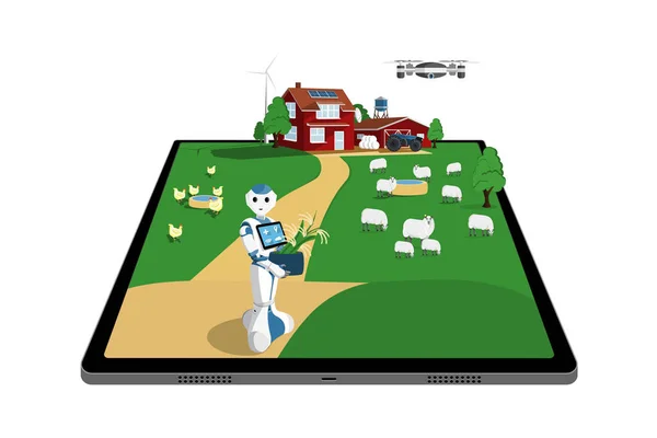 스마트 농업 개념. — 스톡 벡터