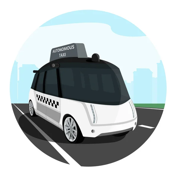 Автономне Автоводне Таксі Векторна Ілюстрація — стоковий вектор