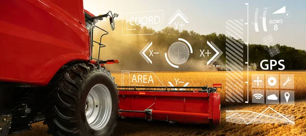 Autonom fjärrstyrd jordbrukstraktor — Stockfoto