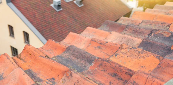 Old Red Clay Roof Tiles — Stock Photo, Image