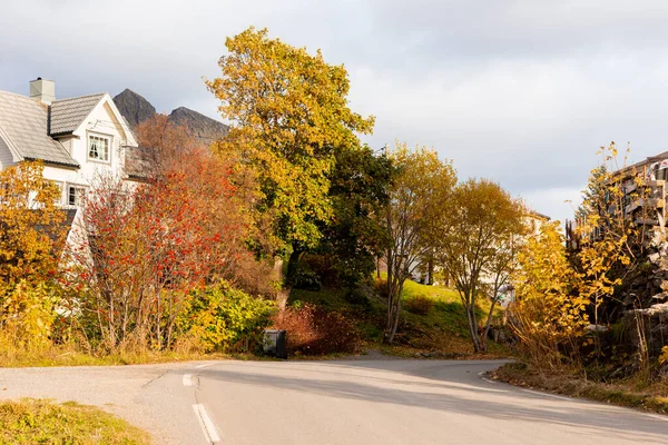 Herfststraat Europa — Stockfoto