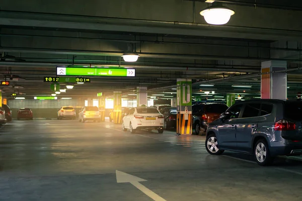 Parking Centre Commercial Avec Capteurs Affichages — Photo