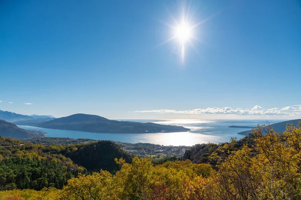 Vista Baía Kotor Montenegro — Fotografia de Stock