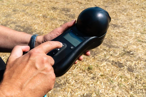Mobiel Apparaat Voor Het Meten Van Graanparameters Oogst Slimme Landbouw — Stockfoto