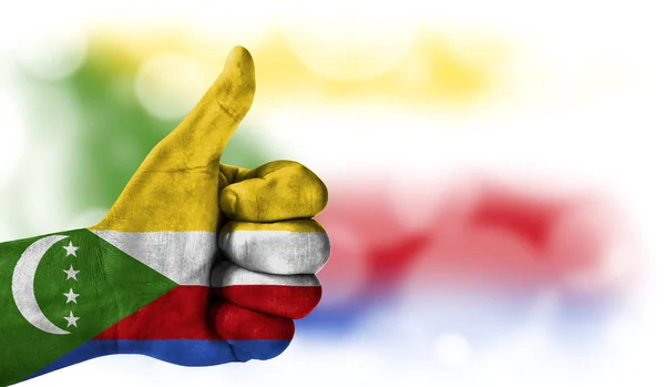 hand thumbs up, flag of Comoros.