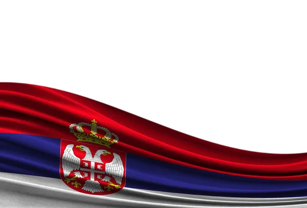 flag of Serbia isolated on white background