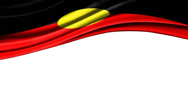 Grunge colorful flag of Australian Aboriginal, with copyspace for your text or images