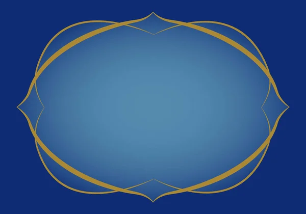 Синий Пустой Декоративный Кадр Средневековый Модернистский Стиль — стоковый вектор