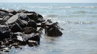 Taşlar ve denizin dalgaları