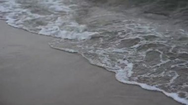 Baltık Denizi'nin kıyısında. Dalgalar deniz