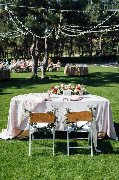 Amazing decor in eco style on the summer wedding