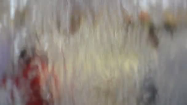 瀑布纹理无缝循环，隔离在黑色与阿尔法和单独的泡沫层 — 图库视频影像