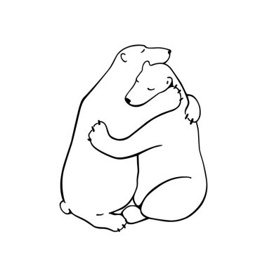 Sarılma hayvanlar el çekilmiş