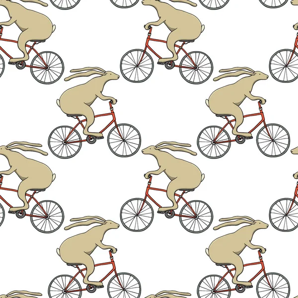 Hand drawn hares pattern