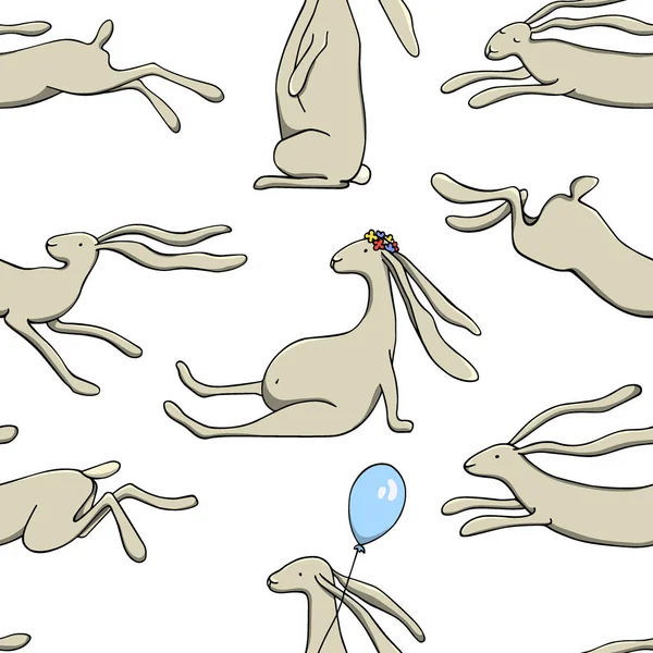 Ручной рисунок зайца — стоковый вектор