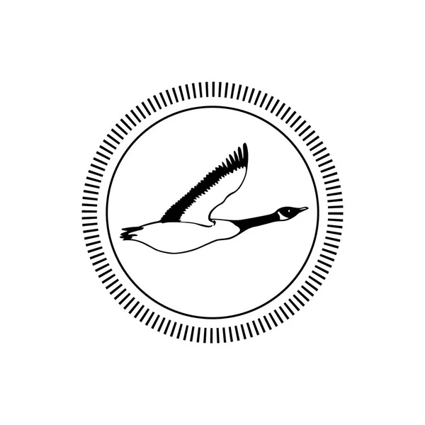 手绘鹅徽 — 图库矢量图片