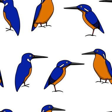 Elle çizilmiş kuş desen