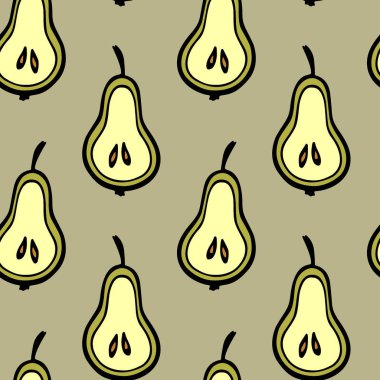 Elle çizilmiş armut desen