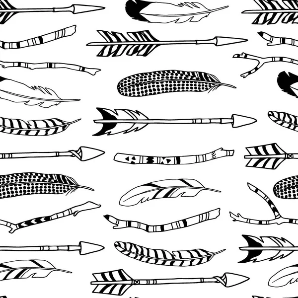 Patrón tribal dibujado a mano — Archivo Imágenes Vectoriales