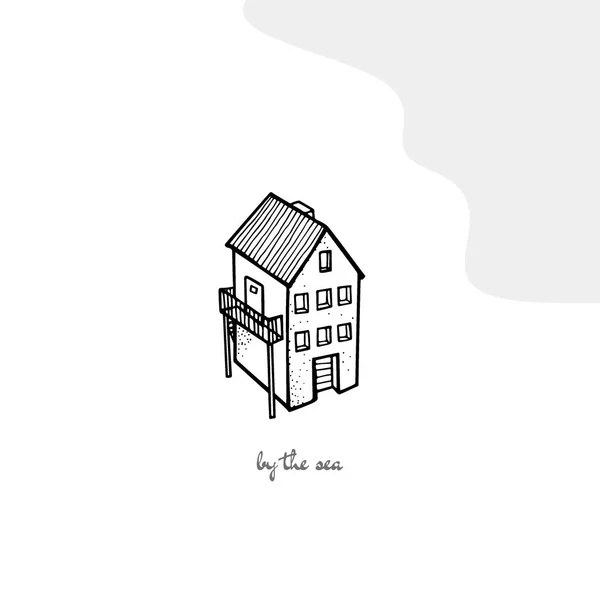 Hand drawn house illustration — Stock Illustration Hand drawn house illustration Stock Illustration