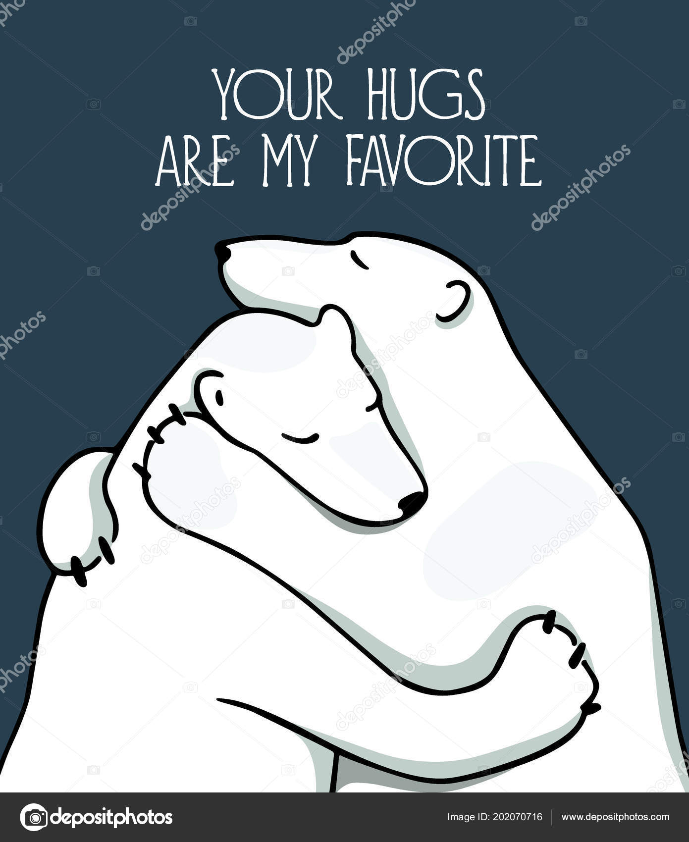 Hand Drawn Hugging Animals Vector Image By C Ezhevica Vector Stock