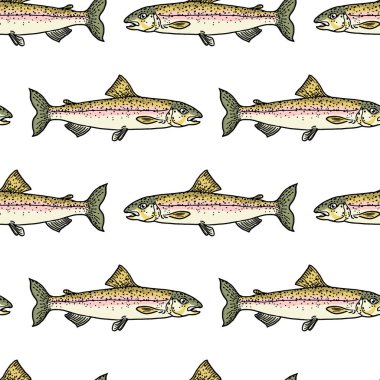 elle çizilmiş balık desen