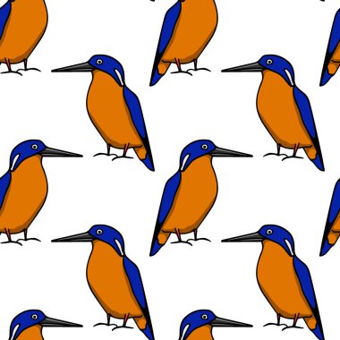 Elle çizilmiş kuş desen