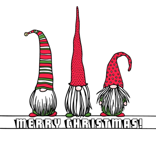 Elle çizilmiş Noel cüceler