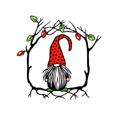 Elle çizilmiş Noel gnome