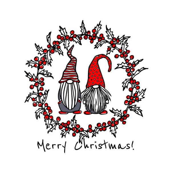 Elle çizilmiş Noel cüceler