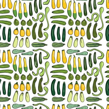 Elle çizilmiş sebze desen